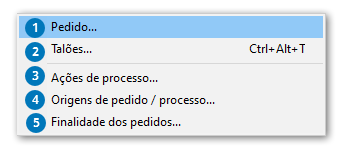 Notas de entrega / módulo de processos
