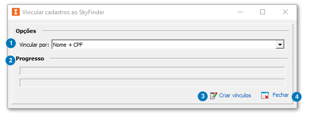 Vincular cadastros ao SkyFinder