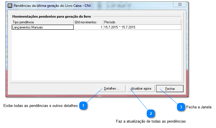 Pendências de Geração