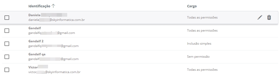 3. Lista de usuários