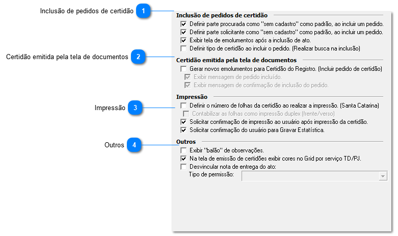 Configurações gerais