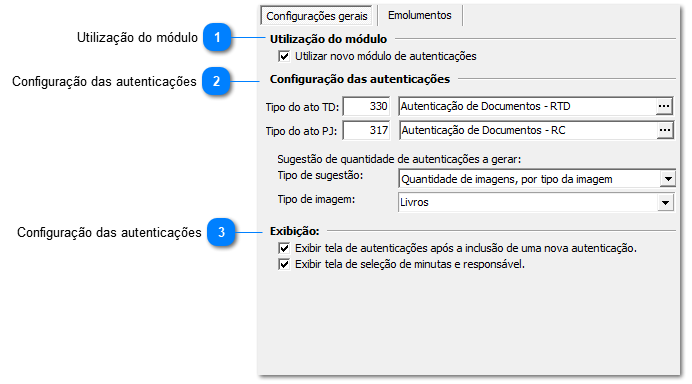 Configurações gerais
