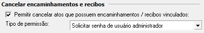 3. Cancelar encaminhamentos e recibos