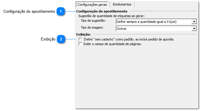 Configurações gerais