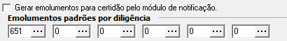 1. Emolumentos por diligência