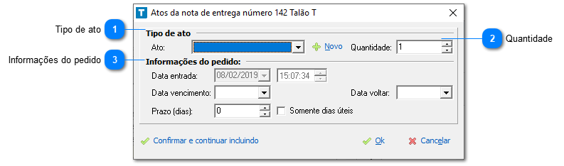 Incluir ato
