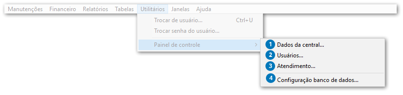 Painel de controle